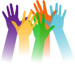 raised hands graphic